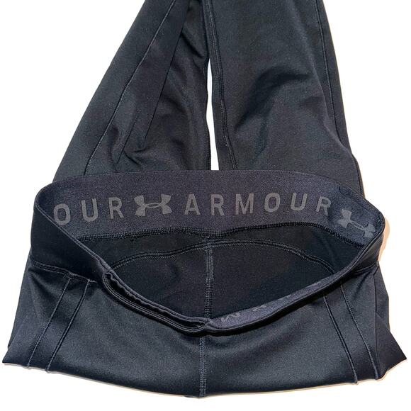 Under Armour Logo Spellout Black Leggings Size Small - Picture 6 of 9